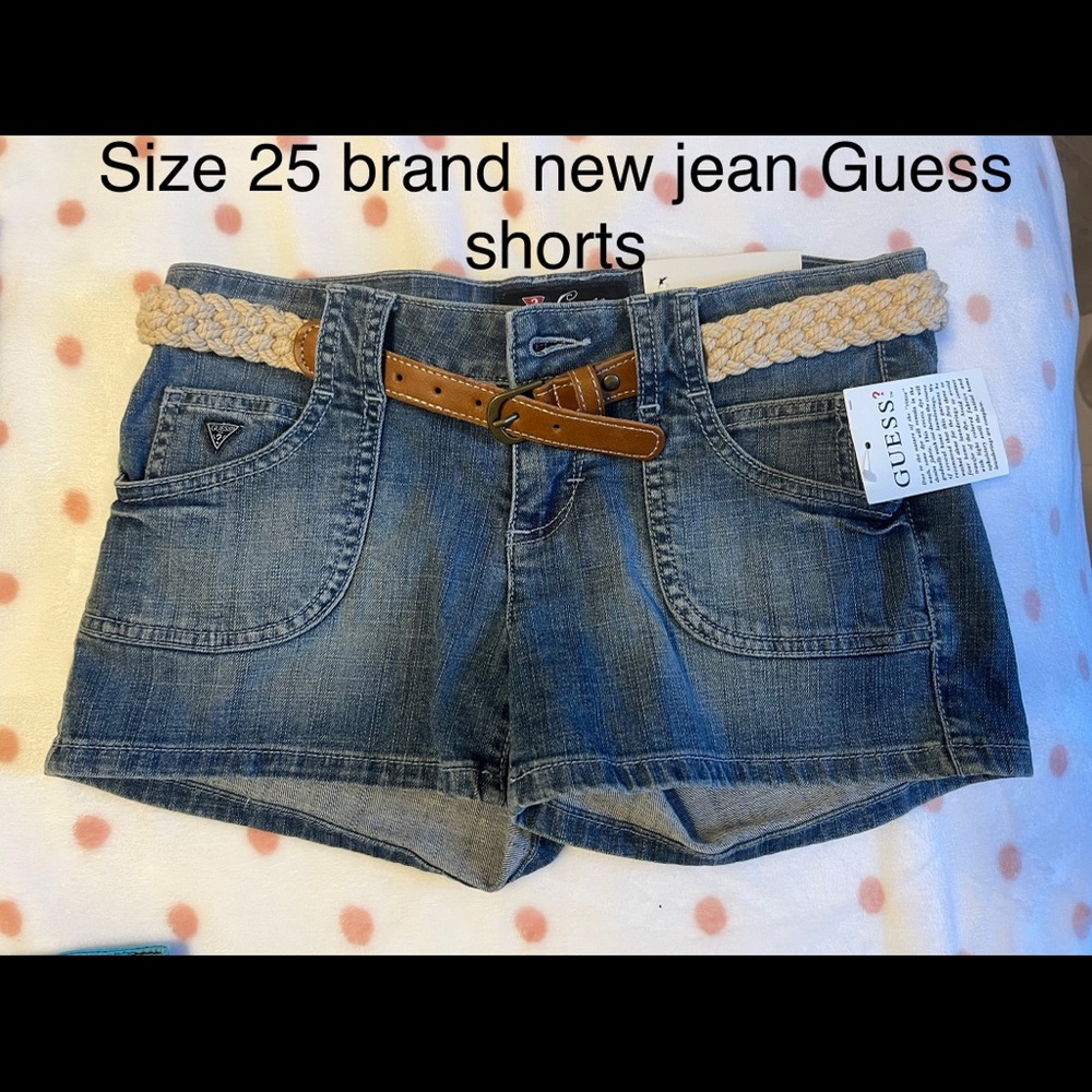New Guess jeans shorts with belt